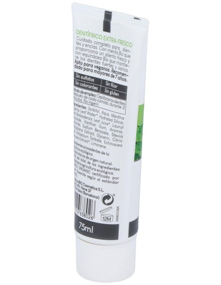 Naturabio Cosmetics Dentifrico Extra Fresco Equinacea Y Menta Bio 75Ml