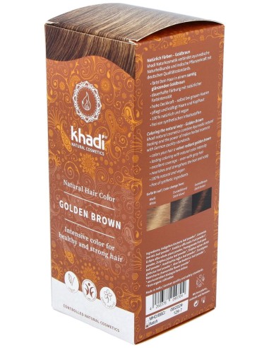 Khadi Tinte Castaño Dorado 100% Vegetal 100G