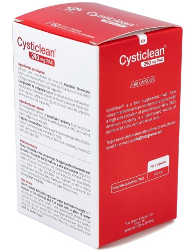 Cysticlean 240 Mg Pac, 60 Cápsulas