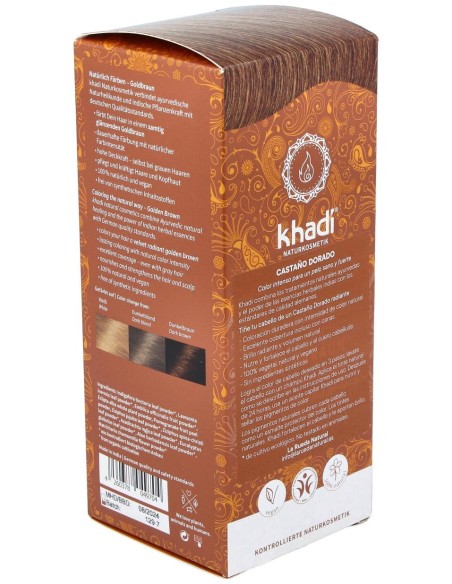 Khadi Tinte Castaño Dorado 100% Vegetal 100G