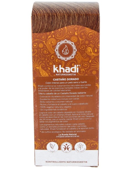 Khadi Tinte Castaño Dorado 100% Vegetal 100G