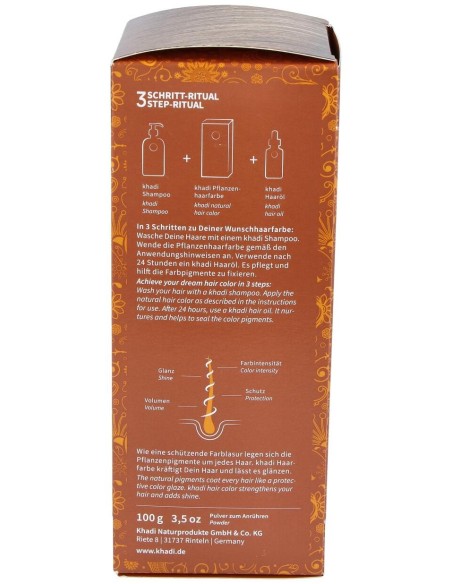 Khadi Tinte Castaño Dorado 100% Vegetal 100G