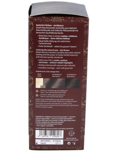 Khadi Tinte Castaño Ceniza 100% Vege 100G