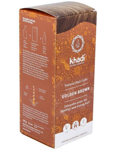 Khadi Tinte Castaño Dorado 100% Vegetal 100G