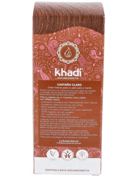 Khadi Tinte Castaño Claro 100% Veget 100G