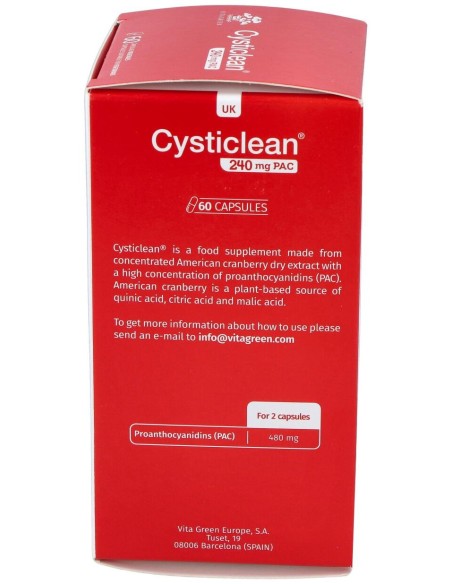 Cysticlean 240 Mg Pac, 60 Cápsulas
