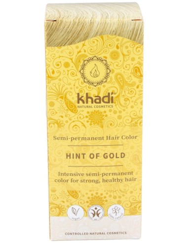 Khadi Hint Of Gold Tinte Rubio Dorado 100% Vegetal 100G