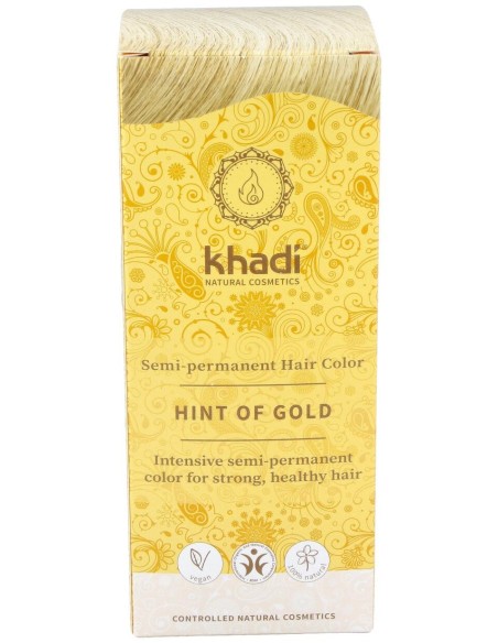 Khadi Hint Of Gold Tinte Rubio Dorado 100% Vegetal 100G