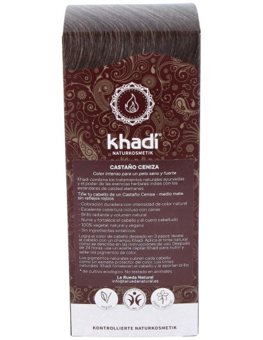 Khadi Tinte Castaño Ceniza 100% Vege 100G