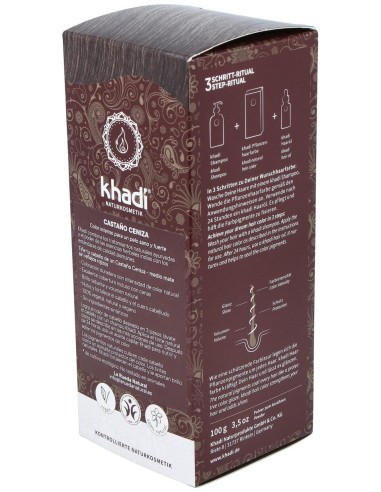 Khadi Tinte Castaño Ceniza 100% Vege 100G