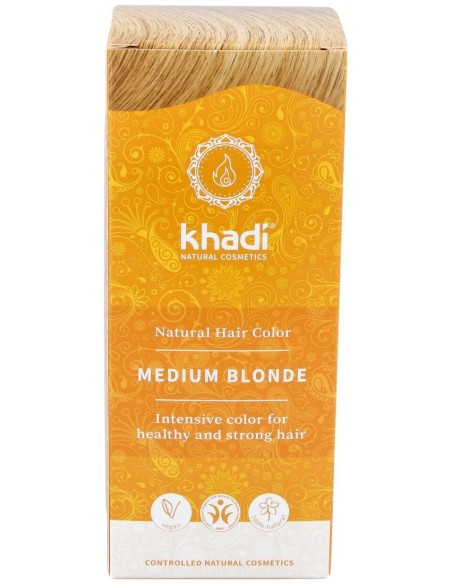 Khadi Tinte Herbal Natural Vegano Khadi Rubio Medio 100G