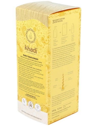Khadi Hint Of Gold Tinte Rubio Dorado 100% Vegetal 100G