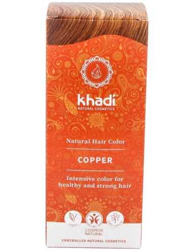 Khadi Herbal Color Cobre Brillante Rubio Y Rojizo 100G
