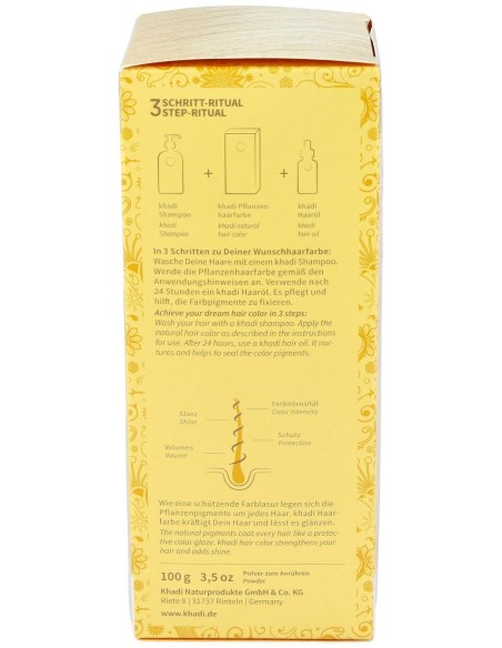 Khadi Hint Of Gold Tinte Rubio Dorado 100% Vegetal 100G