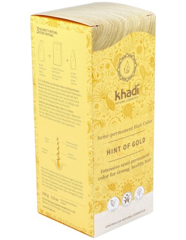 Khadi Hint Of Gold Tinte Rubio Dorado 100% Vegetal 100G