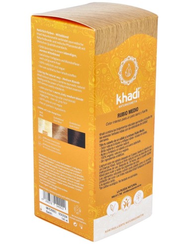 Khadi Tinte Herbal Natural Vegano Khadi Rubio Medio 100G