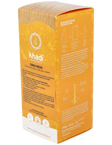 Khadi Tinte Herbal Natural Vegano Khadi Rubio Medio 100G