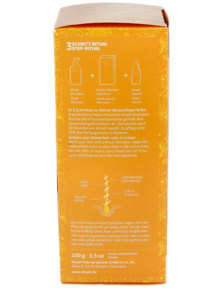 Khadi Tinte Herbal Natural Vegano Khadi Rubio Medio 100G
