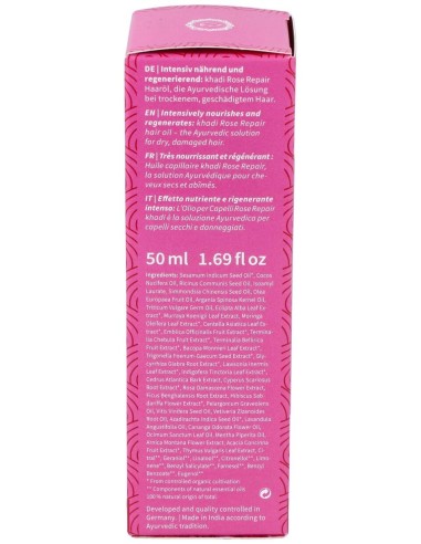 Aceite Capilar Rosa Reparador Cabello Dañado 50Ml.