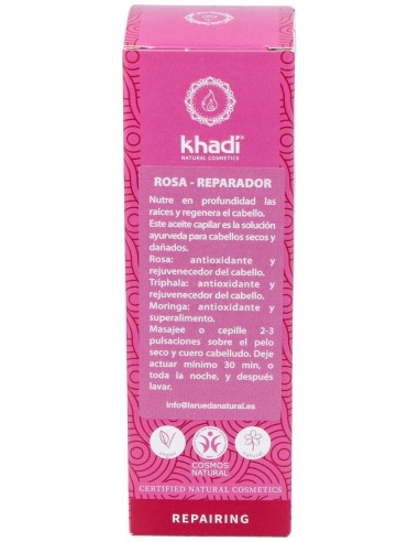 Aceite Capilar Rosa Reparador Cabello Dañado 50Ml.