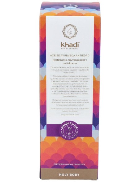 Khadi Aceite Elixir Ayurveda Anti Edad Shatavari 100Ml