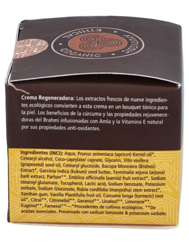 Crema Facial Regeneradora Curcuma Amla Bhrami 60Gr