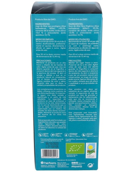 Bon Digest Aloe Vera Bio Herbora 1000 Ml.