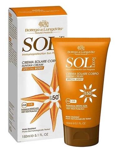 Bottega Di Lungavita Sol Leon Crema Solar Cuerpo Spf50+ 150Ml