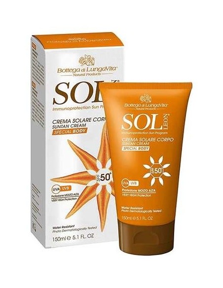 Bottega Di Lungavita Sol Leon Crema Solar Cuerpo Spf50+ 150Ml