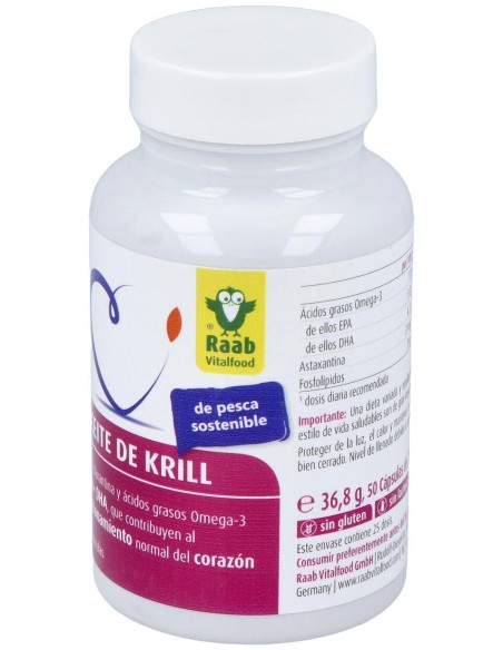 Raab Vitalfood Aceite Krill Forte 50Caps