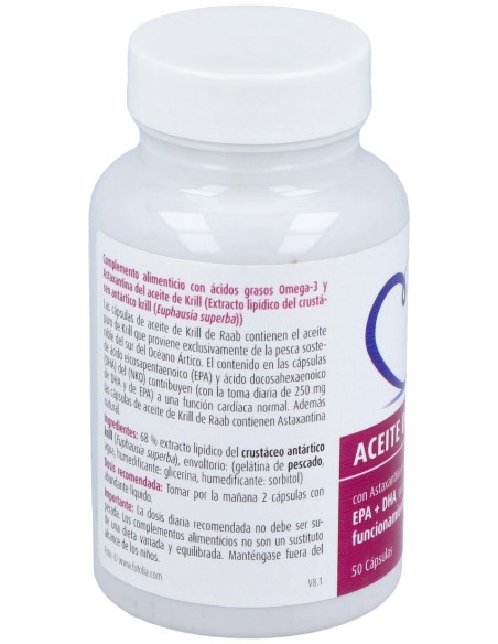 Raab Vitalfood Aceite Krill Forte 50Caps
