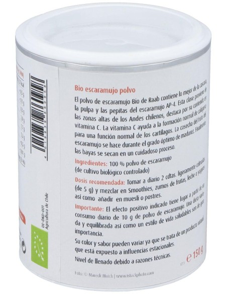 Escaramujo Polvo 150Gr. Bio