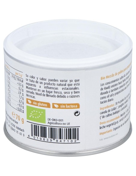 Raab Vitalfood Golden Latte Bebida De Curcuma En Polvo 70G