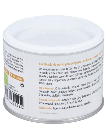 Raab Vitalfood Golden Latte Bebida De Curcuma En Polvo 70G