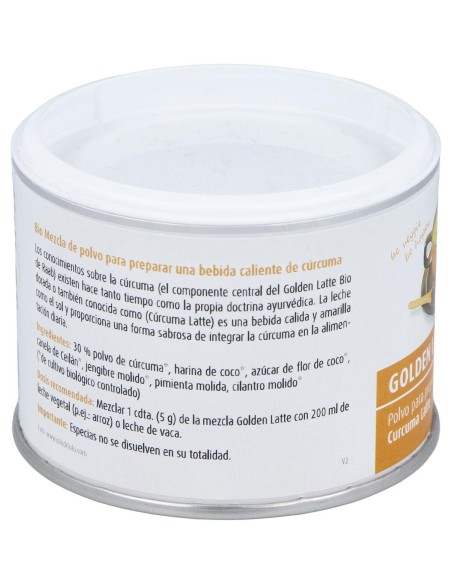 Raab Vitalfood Golden Latte Bebida De Curcuma En Polvo 70G
