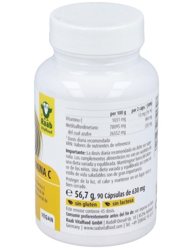 Raab Vitalfood Msm Con Vitamina C 90Caps