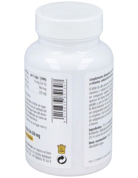 Raab Vitalfood Msm Con Vitamina C 90Caps