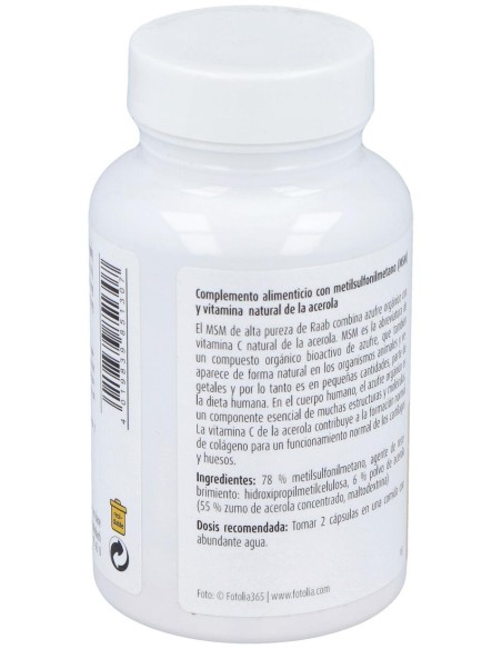 Raab Vitalfood Msm Con Vitamina C 90Caps