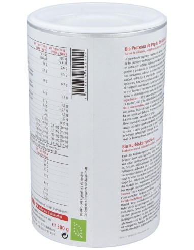 Raab Vitalfood Proteina De Pepita Calabaza Bio 500G