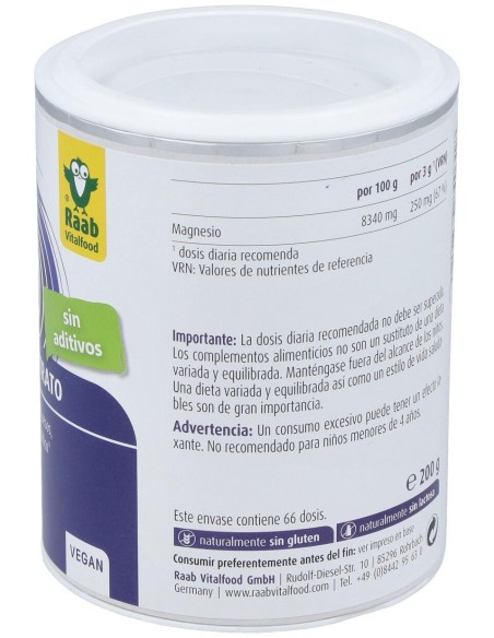 Citrato De Magnesio Polvo 200Gr.