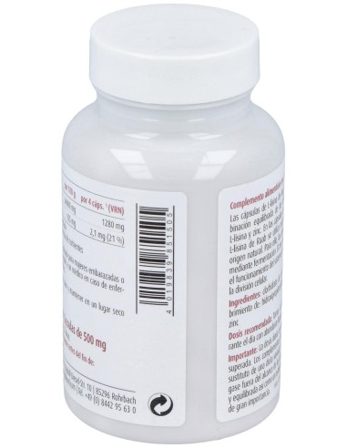 L-Lisina Con Zinc 100Cap.