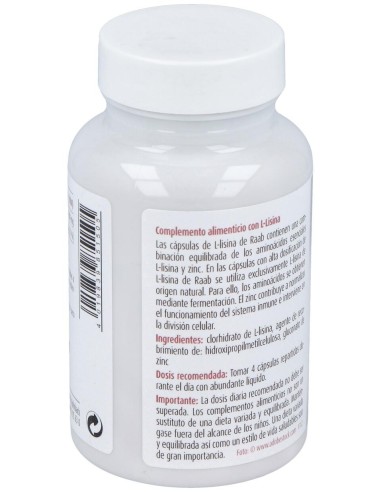 L-Lisina Con Zinc 100Cap.