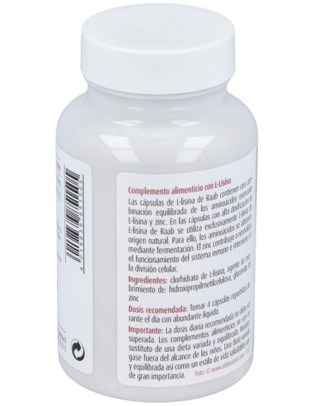 L-Lisina Con Zinc 100Cap.