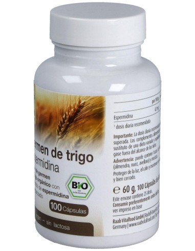 Raab Vitalfood Espermidina Germen De Trigo 600Mg 100Caps