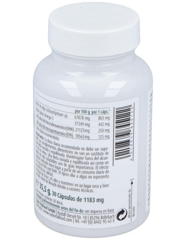 Raab Vitalfood Aceite De Alga Omega 3 1183Mg 30Caps
