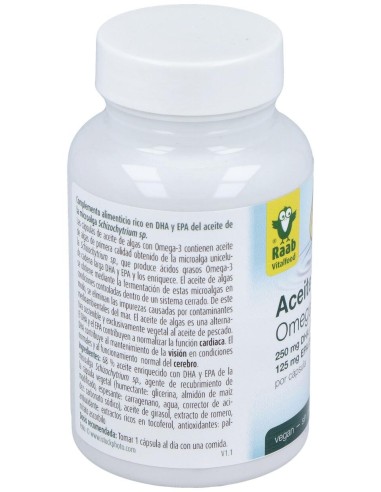 Raab Vitalfood Aceite De Alga Omega 3 1183Mg 30Caps