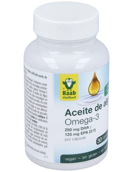 Raab Vitalfood Aceite De Alga Omega 3 1183Mg 30Caps