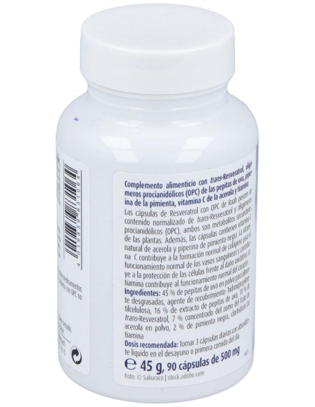 Raab Vitalfood Resveratrol Con Opc 90Caps
