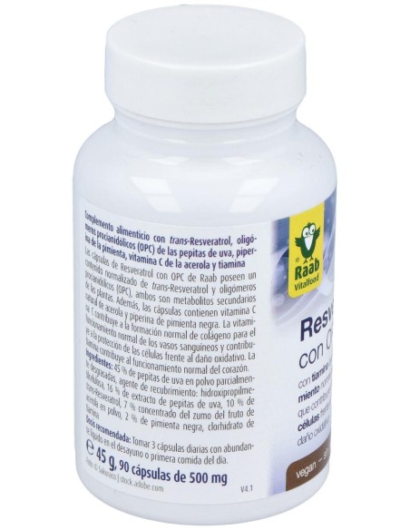 Raab Vitalfood Resveratrol Con Opc 90Caps
