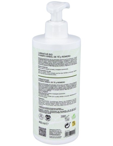 Labnatur Bio Champú Árbol Del Té Y Romero 450Ml